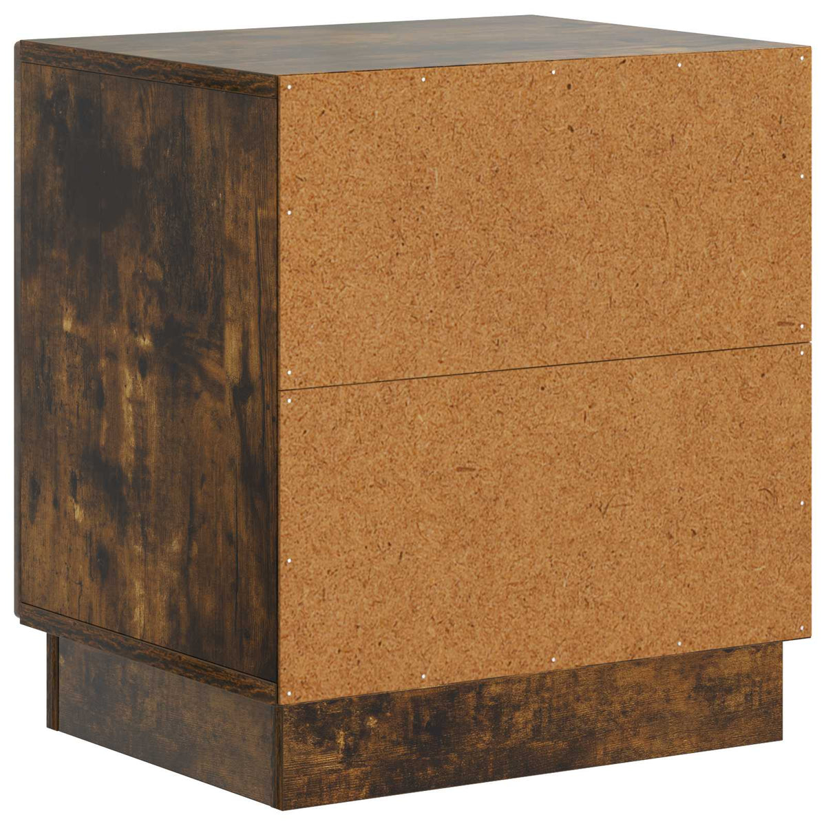 Sengebord 2 stk. Røget eg 43 x 34,5 x 47 cm Konstrueret træ