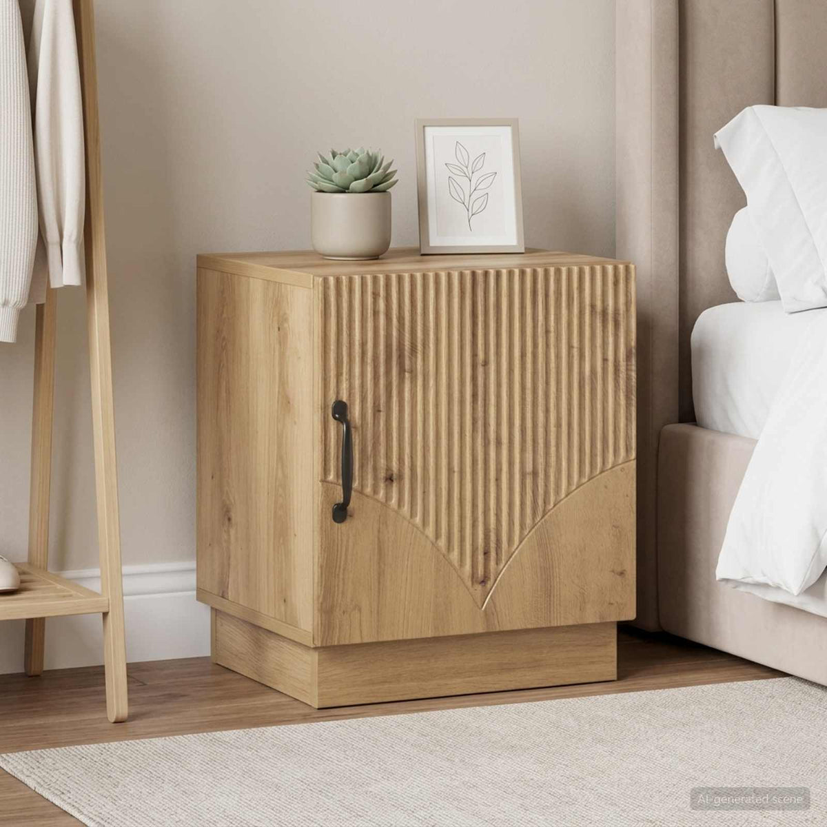 Sengebord 2 stk. Artisan-eg 43 x 34,5 x 47 cm Konstrueret træ