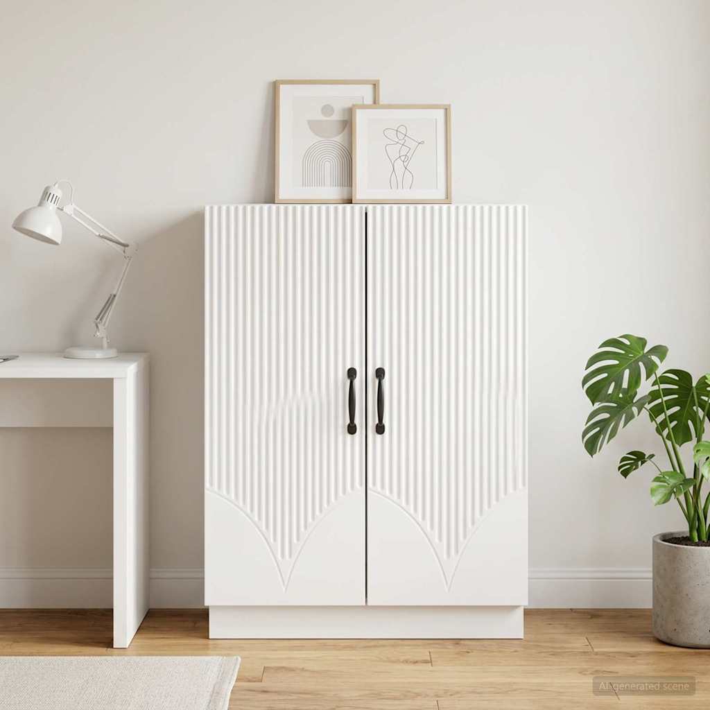 Sideboard Hvid 66 x 34,5 x 87 cm Konstrueret træ