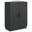 Sideboard Sort 66 x 34,5 x 87 cm Konstrueret træ