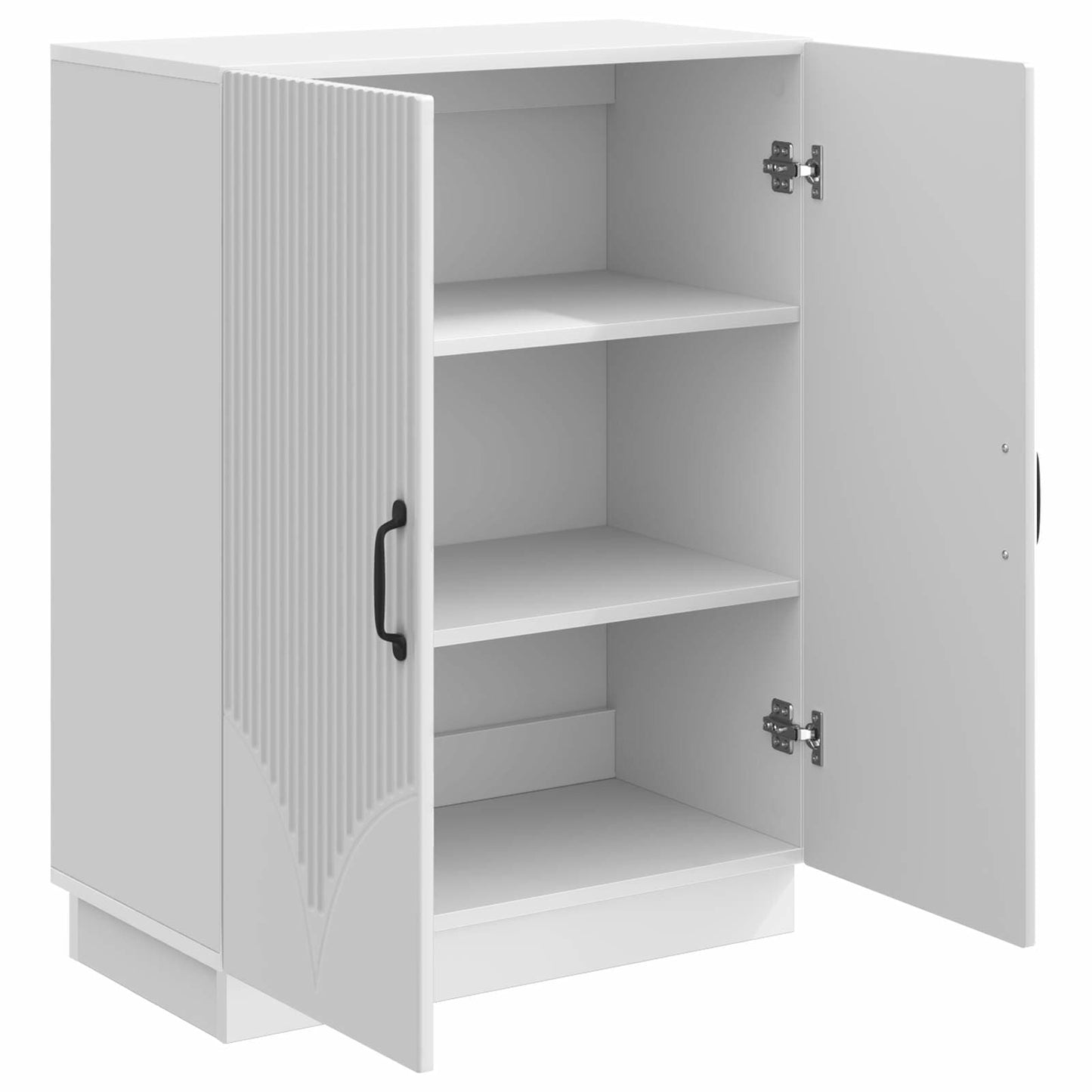 Sideboard Hvid højglans 66 x 34,5 x 87 cm Konstrueret træ