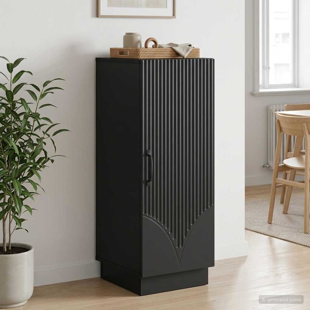 Sideboard Sort 33 x 34,5 x 87 cm Konstrueret træ