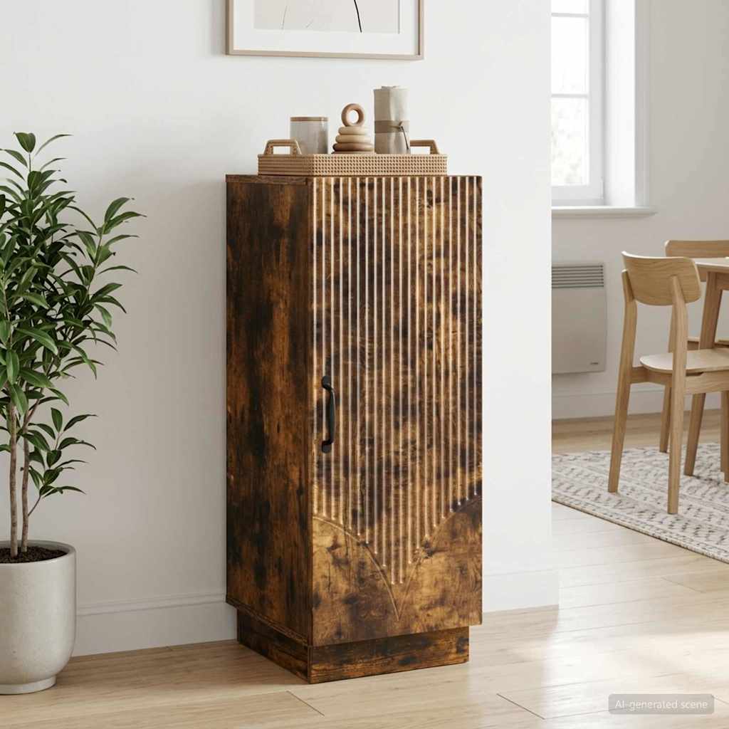 Sideboard Røget eg 33 x 34,5 x 87 cm Konstrueret træ