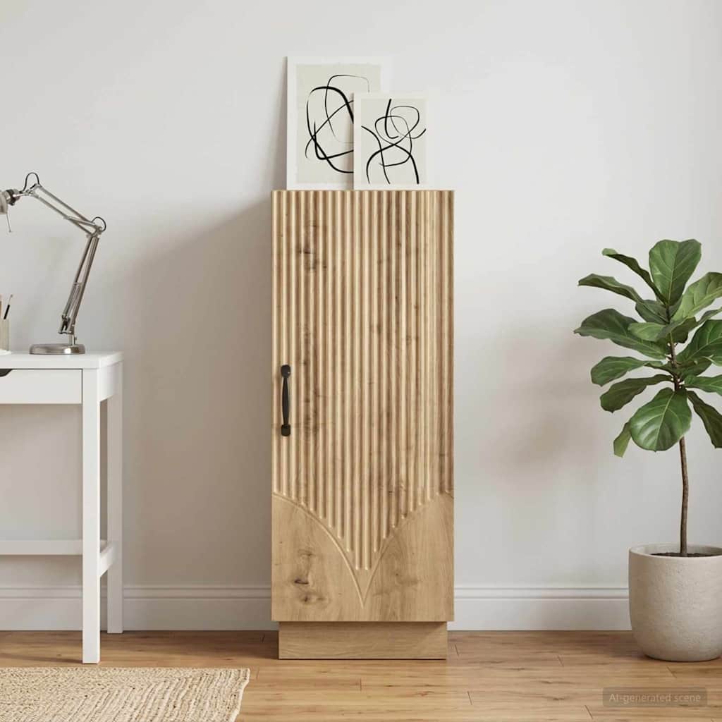 Sideboard Artisan-eg 33 x 34,5 x 87 cm Konstrueret træ