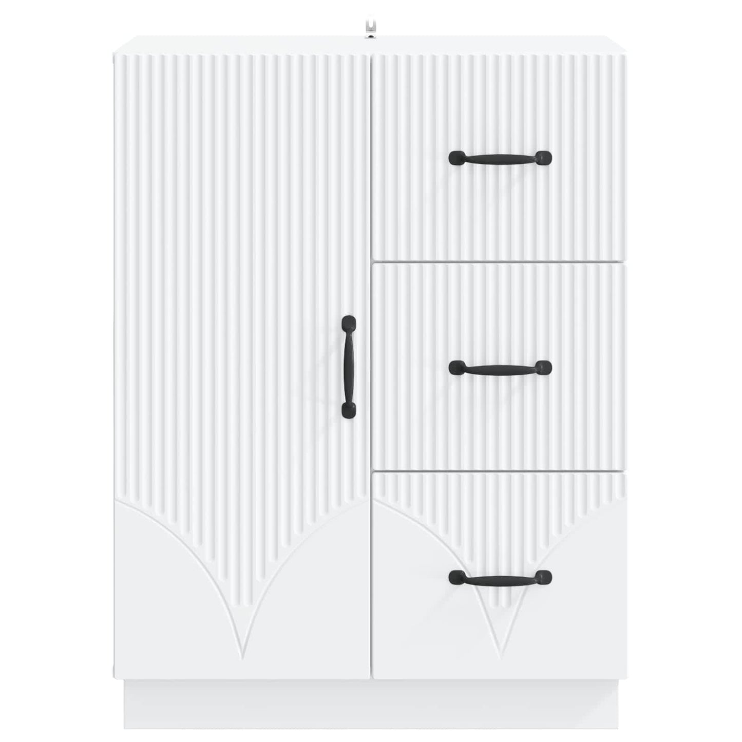Sideboard Hvid 66 x 34,5 x 87 cm Konstrueret træ