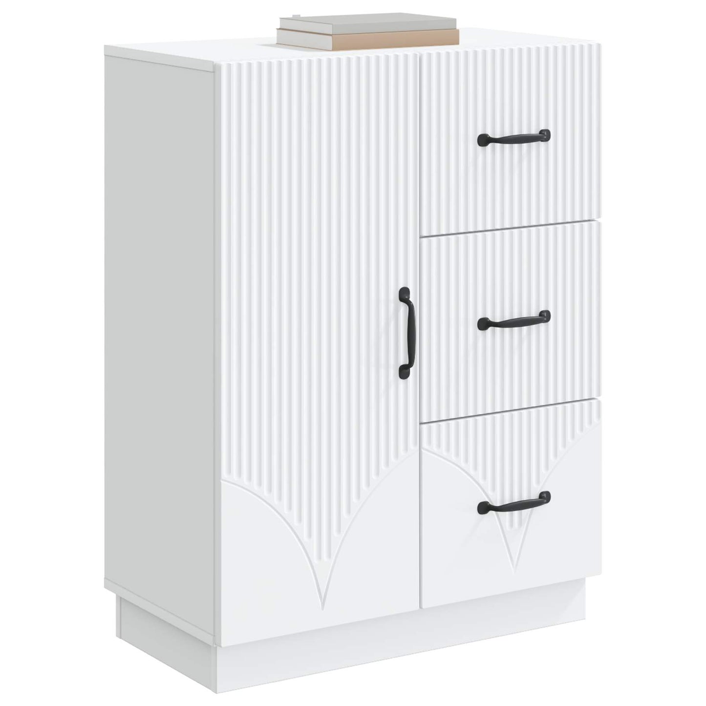 Sideboard Hvid 66 x 34,5 x 87 cm Konstrueret træ