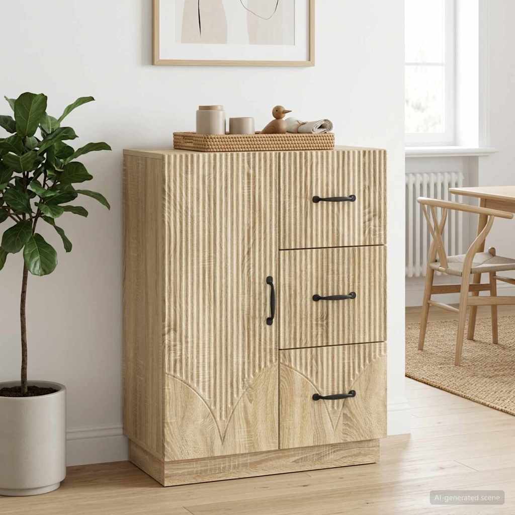 Sideboard Sonoma-eg 66 x 34,5 x 87 cm Konstrueret træ