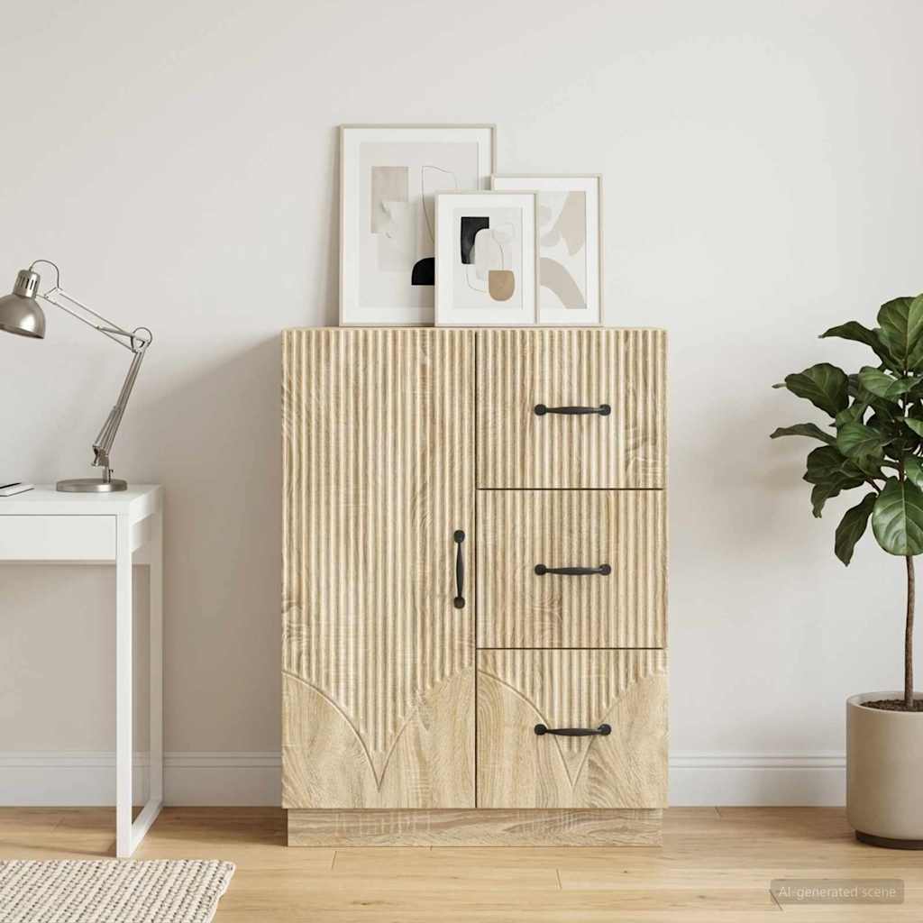 Sideboard Sonoma-eg 66 x 34,5 x 87 cm Konstrueret træ