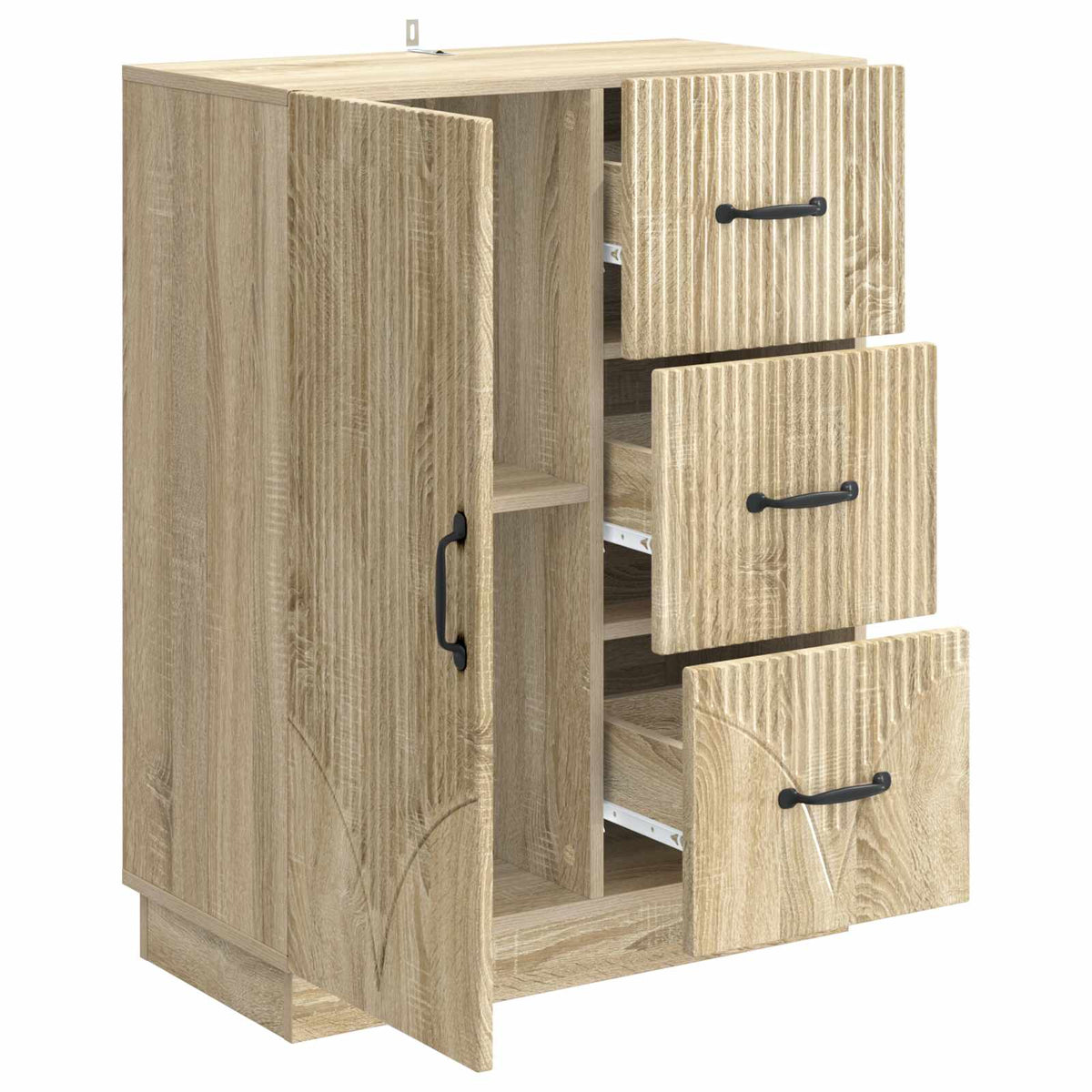 Sideboard Sonoma-eg 66 x 34,5 x 87 cm Konstrueret træ