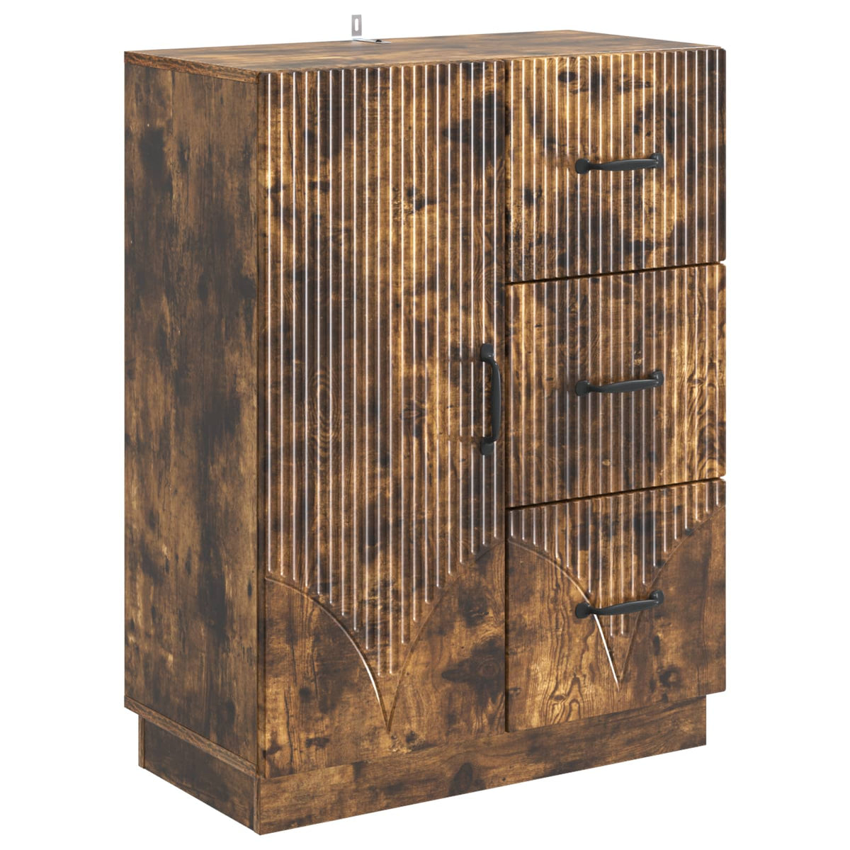 Sideboard med skuffe Røget eg 66 x 34,5 x 87 cm Konstrueret træ