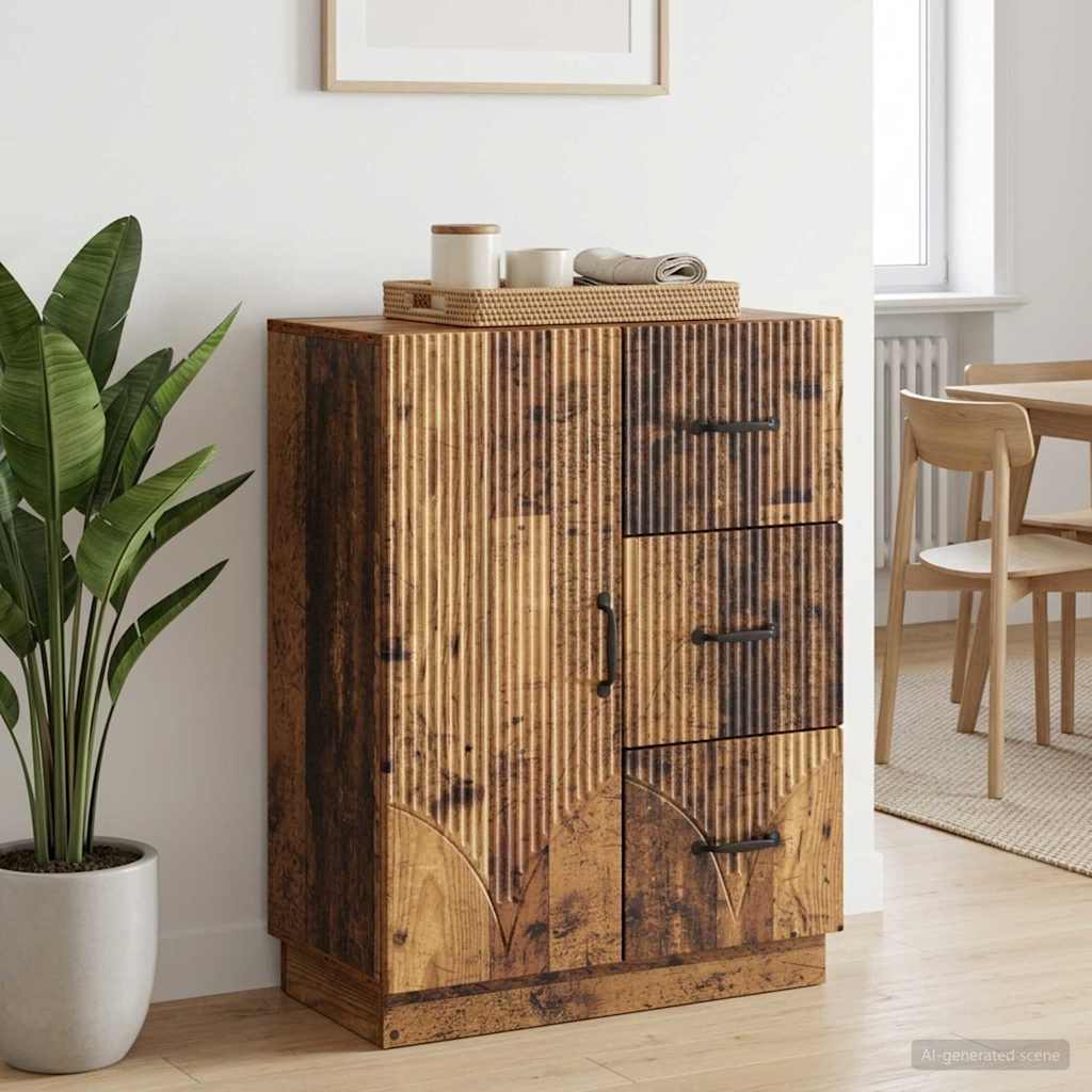 Sideboard Gammelt træ 66 x 34,5 x 87 cm Konstrueret træ