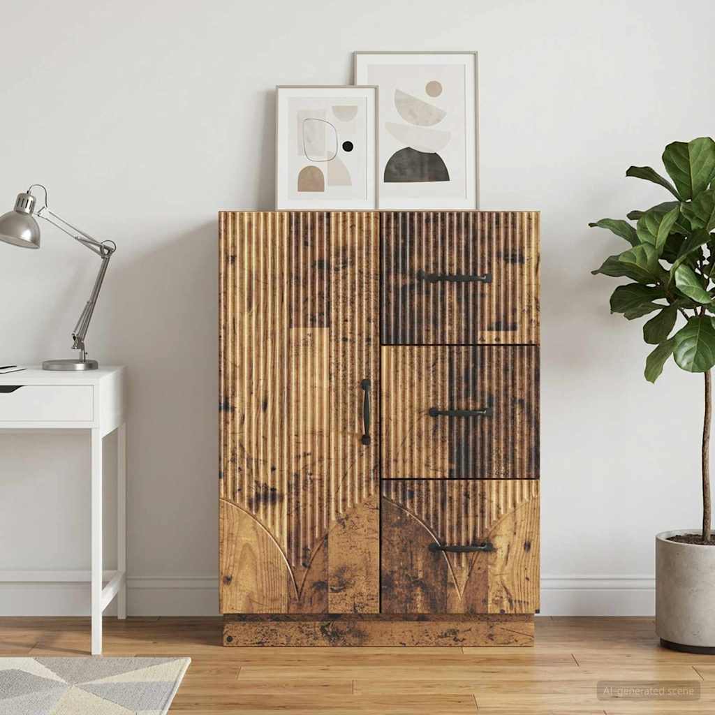 Sideboard Gammelt træ 66 x 34,5 x 87 cm Konstrueret træ