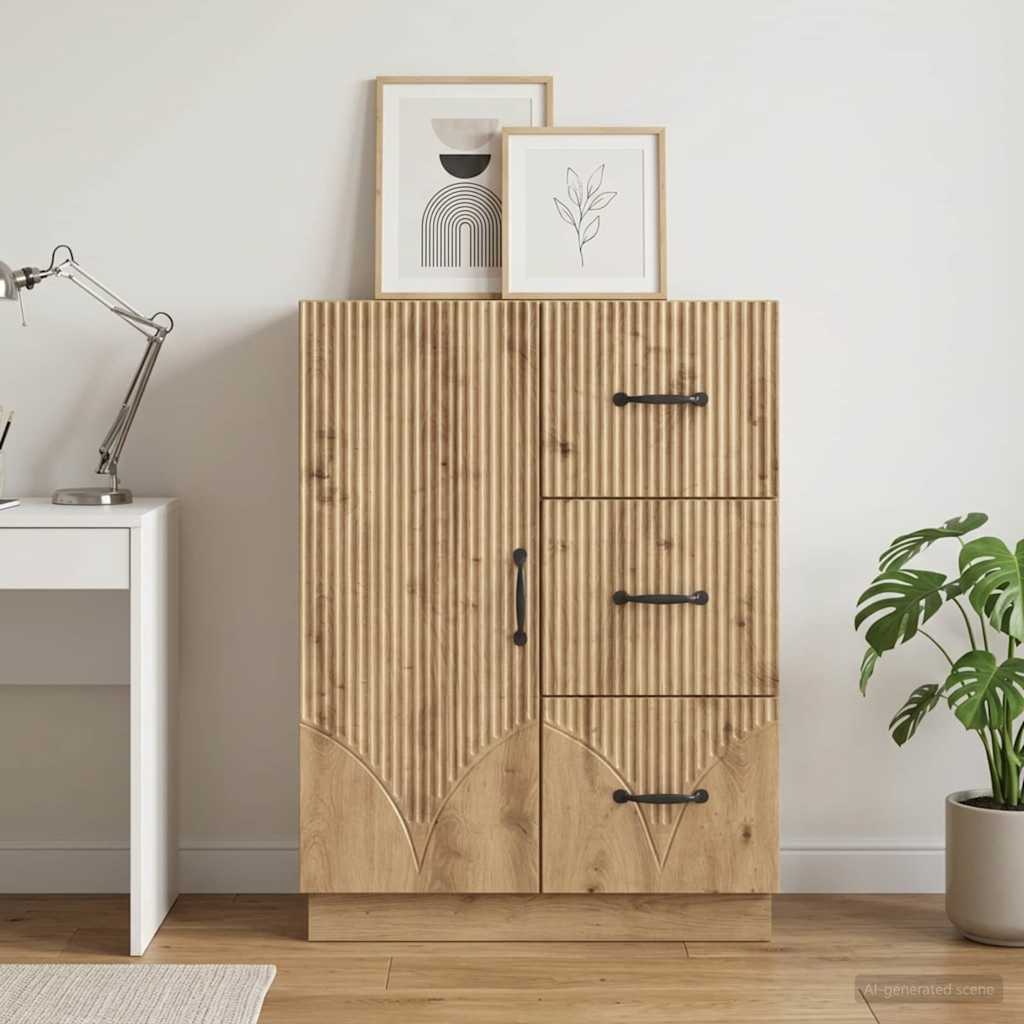 Sideboard Artisan-eg 66 x 34,5 x 87 cm Konstrueret træ