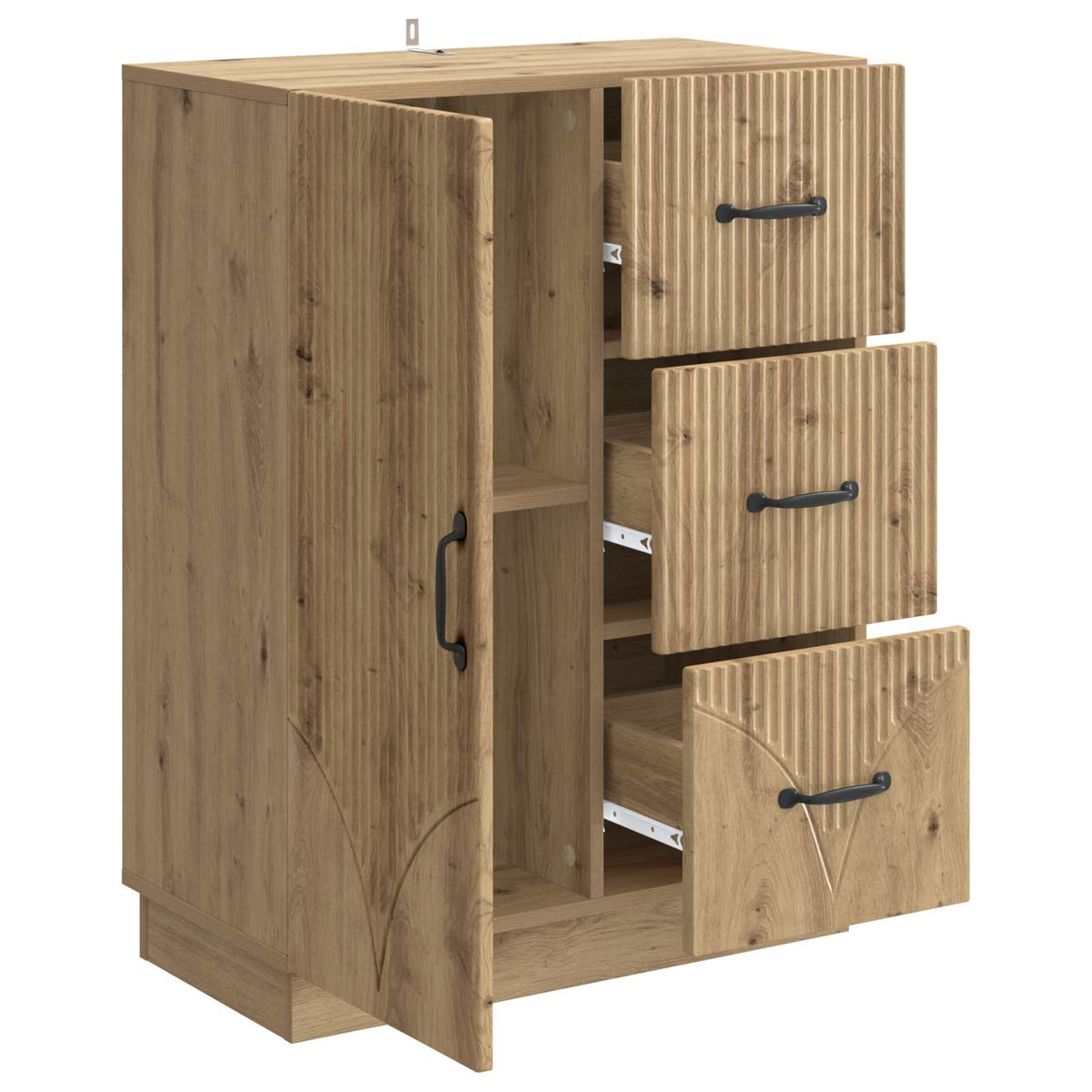Sideboard Artisan-eg 66 x 34,5 x 87 cm Konstrueret træ