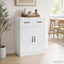 Sideboard Hvid 66 x 34,5 x 87 cm Konstrueret træ