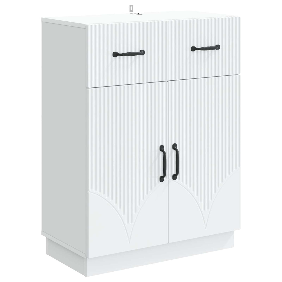 Sideboard Hvid 66 x 34,5 x 87 cm Konstrueret træ