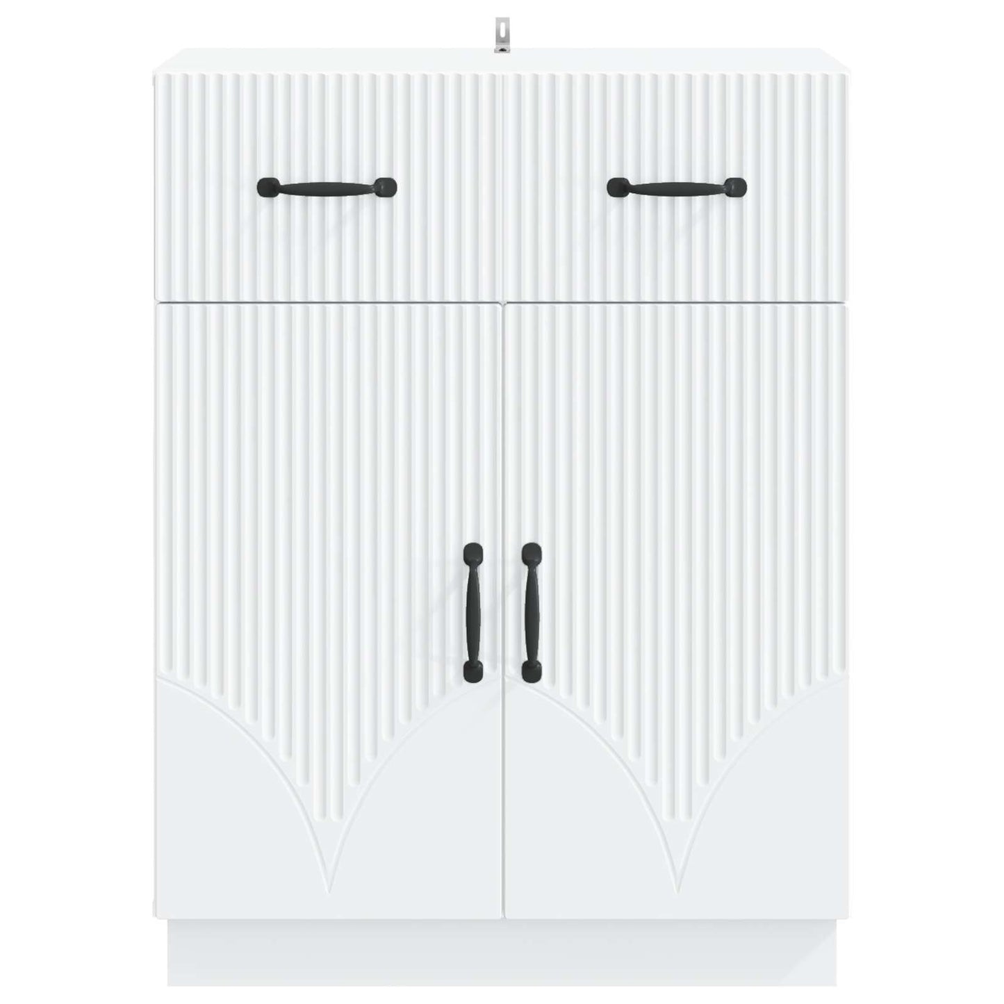 Sideboard Hvid 66 x 34,5 x 87 cm Konstrueret træ