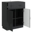 Sideboard med skuffe Sort 66 x 34,5 x 87 cm Konstrueret træ