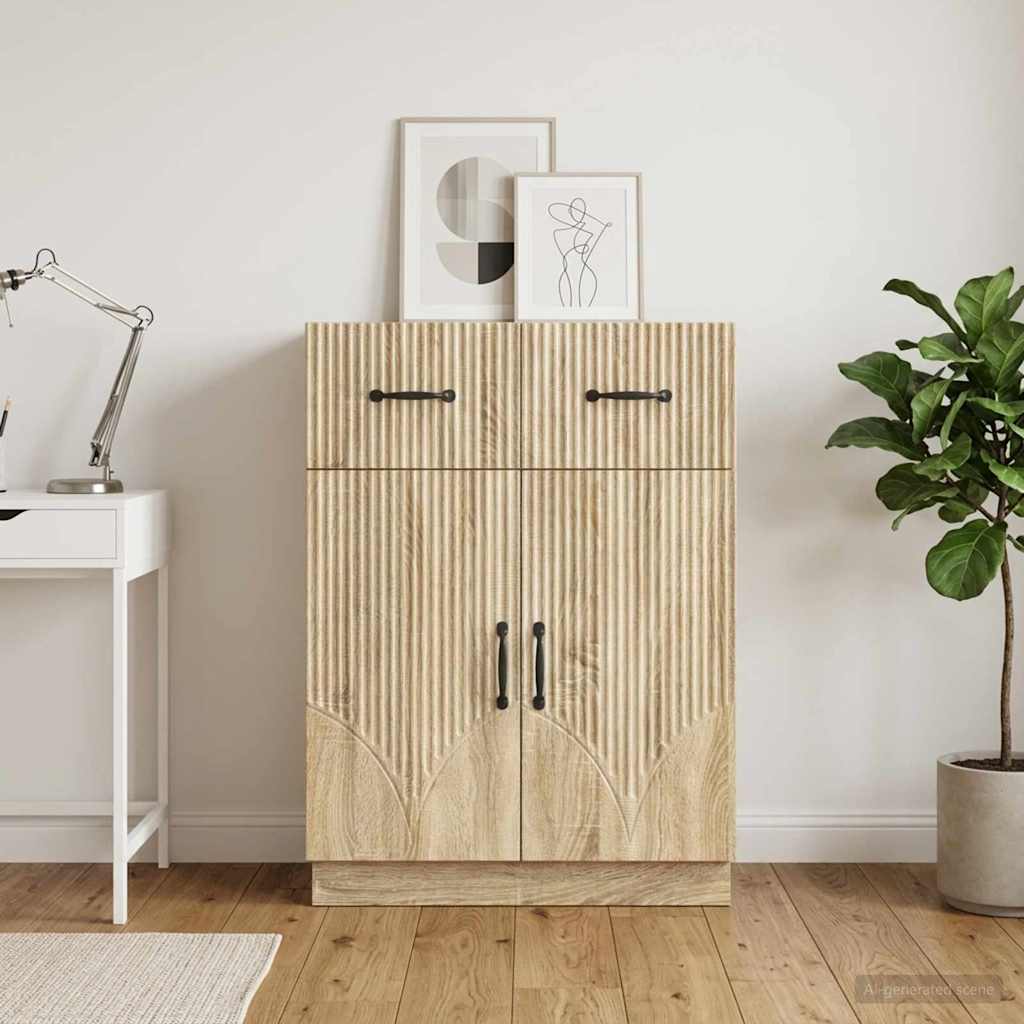Sideboard Sonoma-eg 66 x 34,5 x 87 cm Konstrueret træ