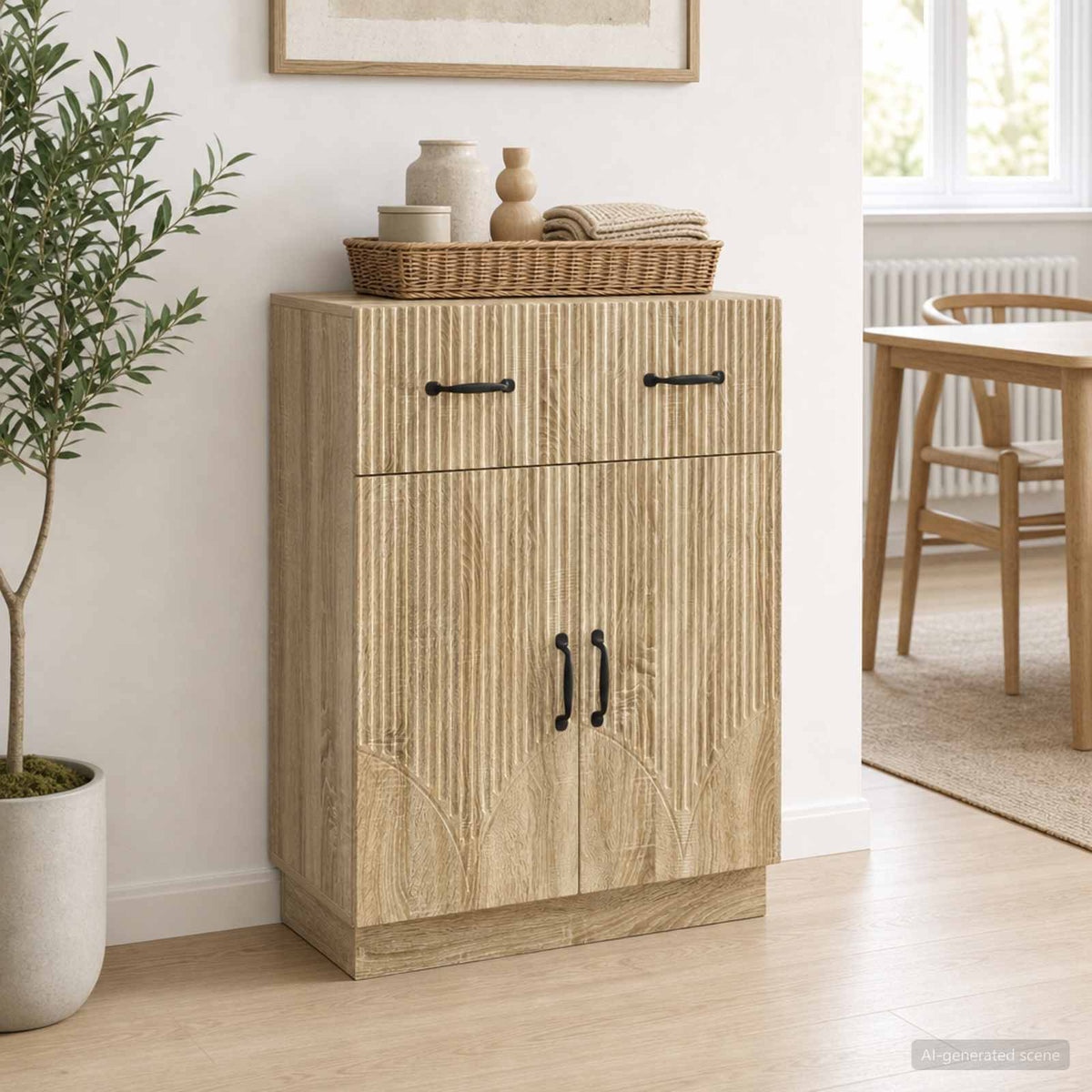 Sideboard Sonoma-eg 66 x 34,5 x 87 cm Konstrueret træ