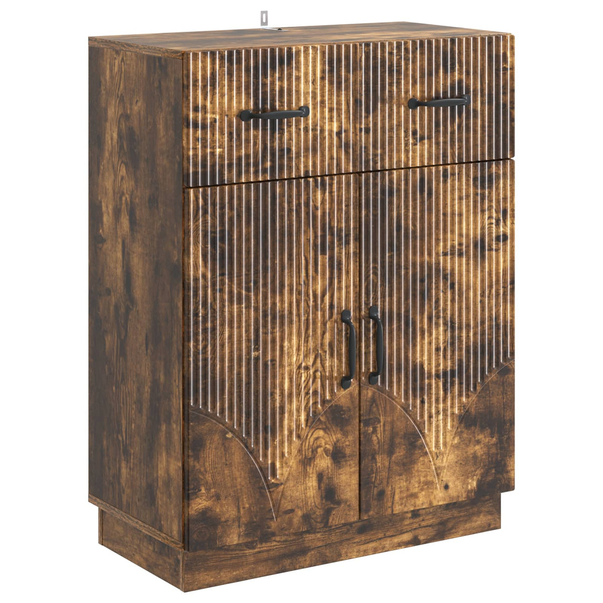 Sideboard med skuffe Røget eg 66 x 34,5 x 87 cm Konstrueret træ