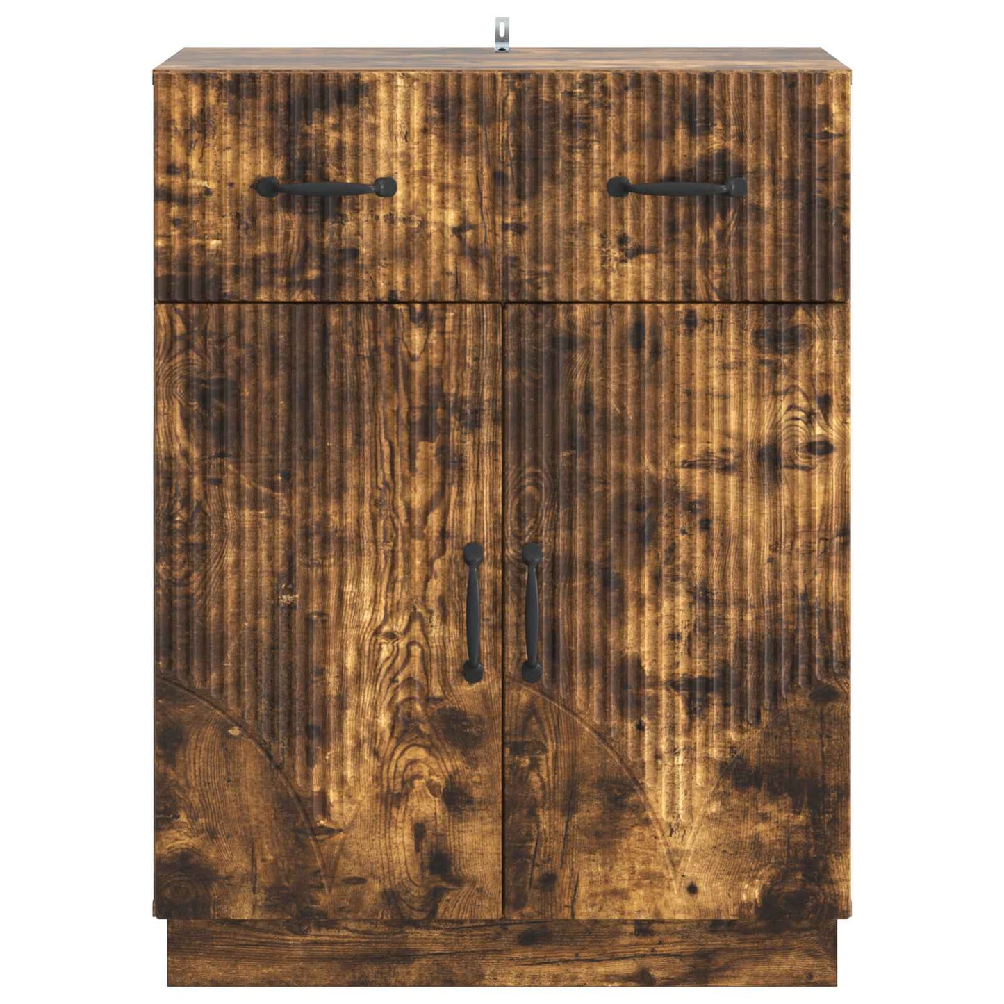 Sideboard med skuffe Røget eg 66 x 34,5 x 87 cm Konstrueret træ