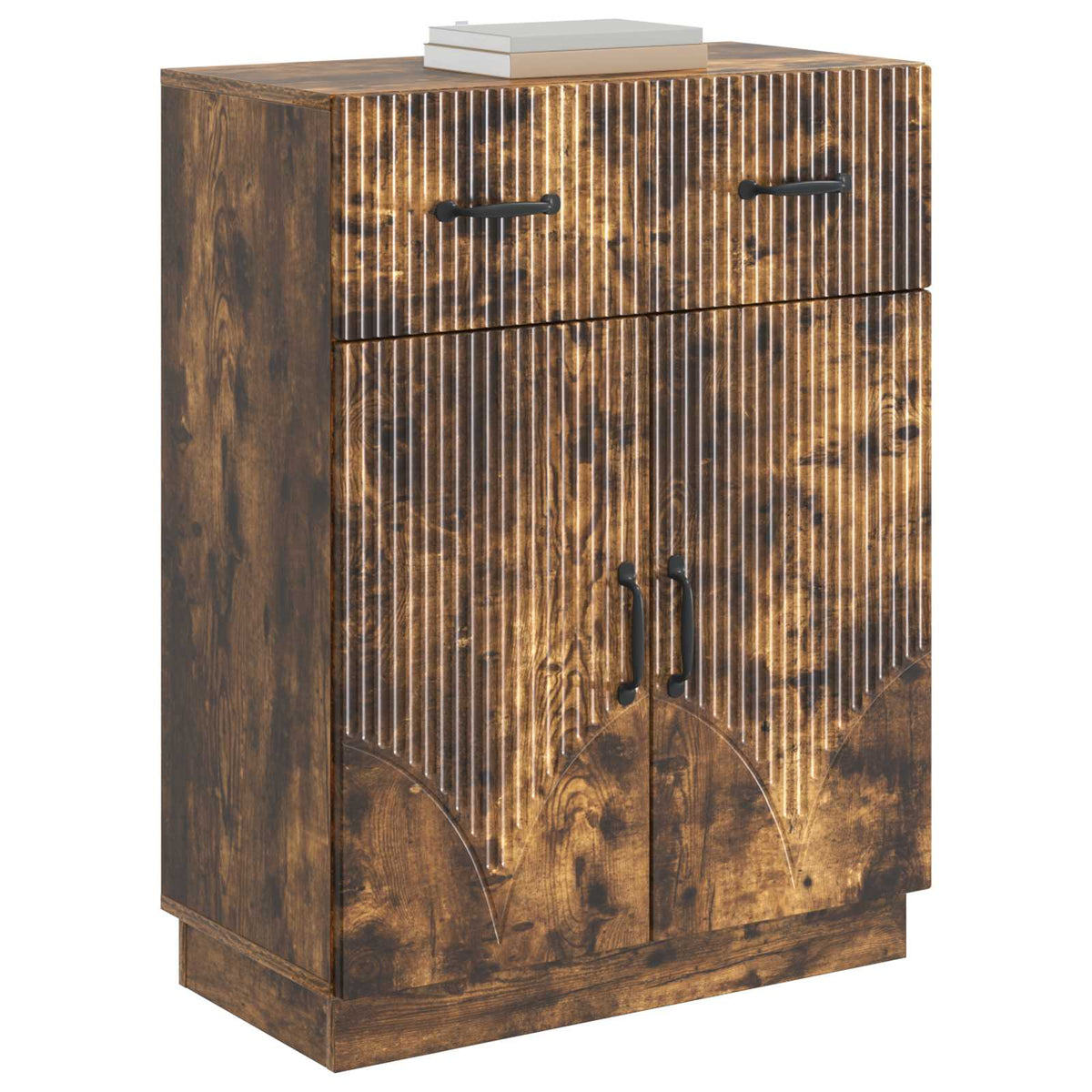 Sideboard med skuffe Røget eg 66 x 34,5 x 87 cm Konstrueret træ