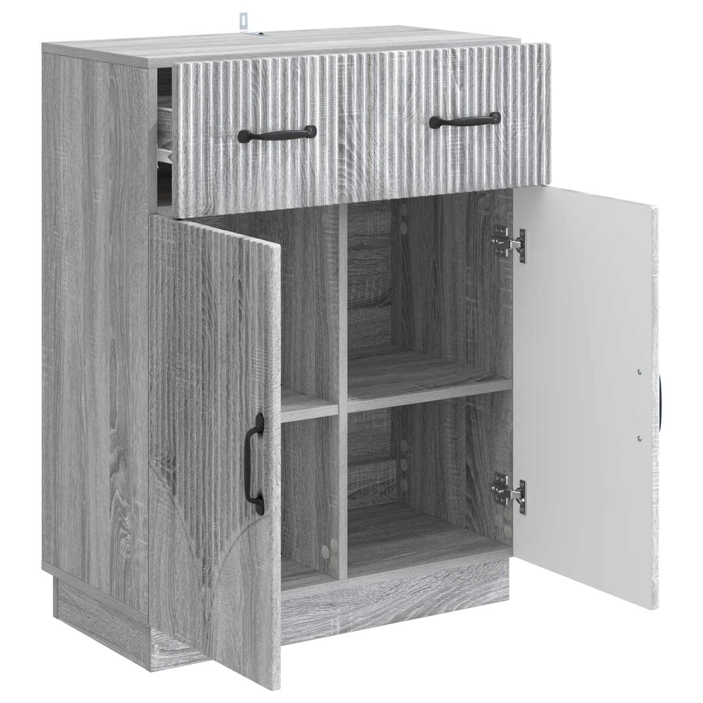 Sideboard Grå sonoma-eg 66 x 34,5 x 87 cm Konstrueret træ