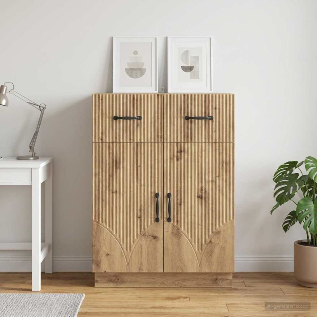 Sideboard Artisan-eg 66 x 34,5 x 87 cm Konstrueret træ