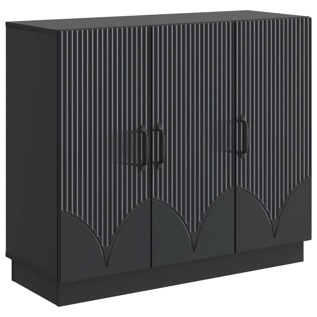 Sideboard Sort 89 x 34,5 x 77 cm Konstrueret træ