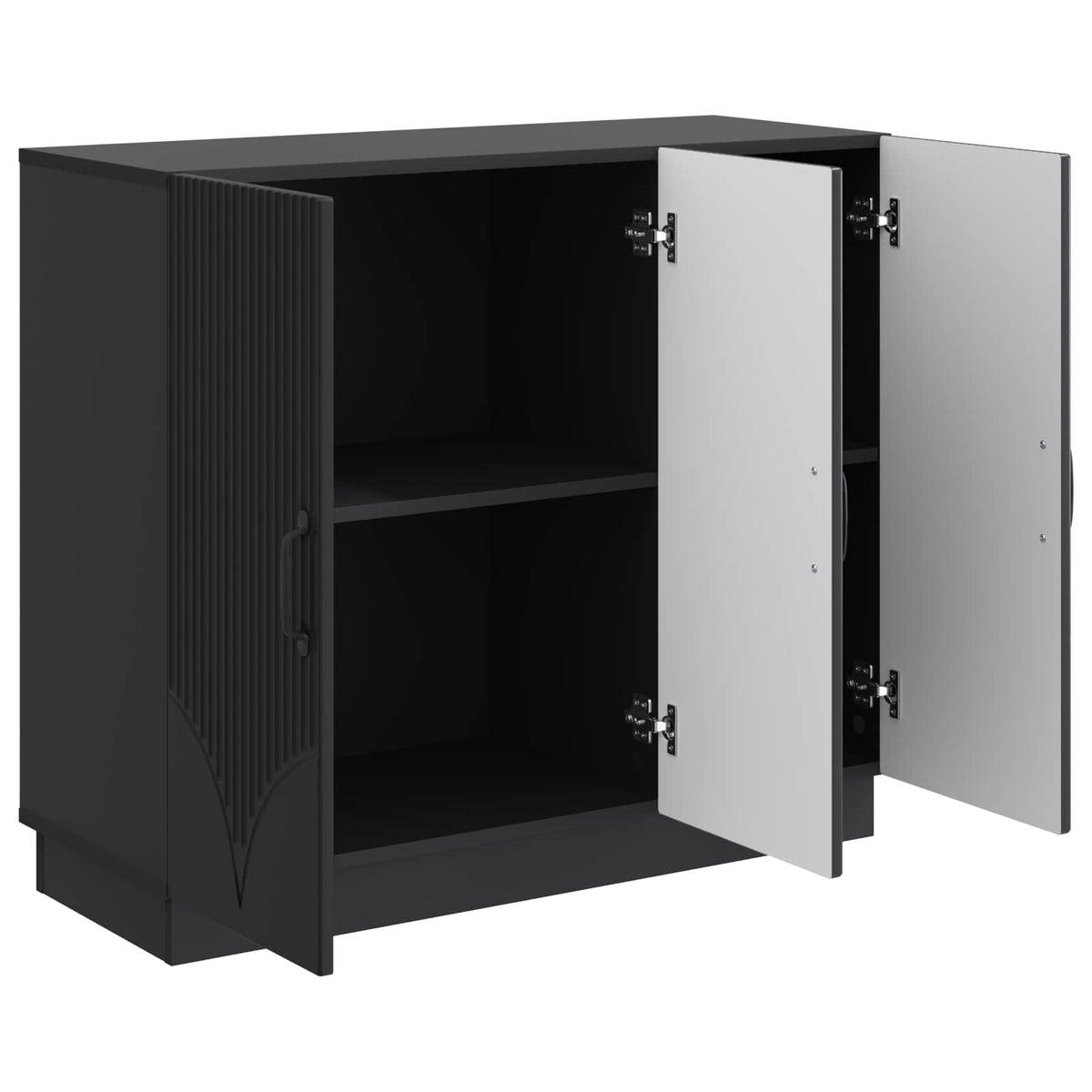 Sideboard Sort 89 x 34,5 x 77 cm Konstrueret træ