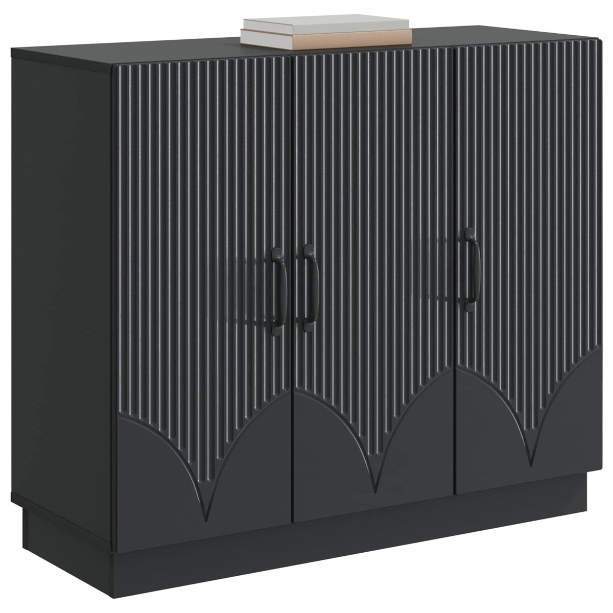 Sideboard Sort 89 x 34,5 x 77 cm Konstrueret træ