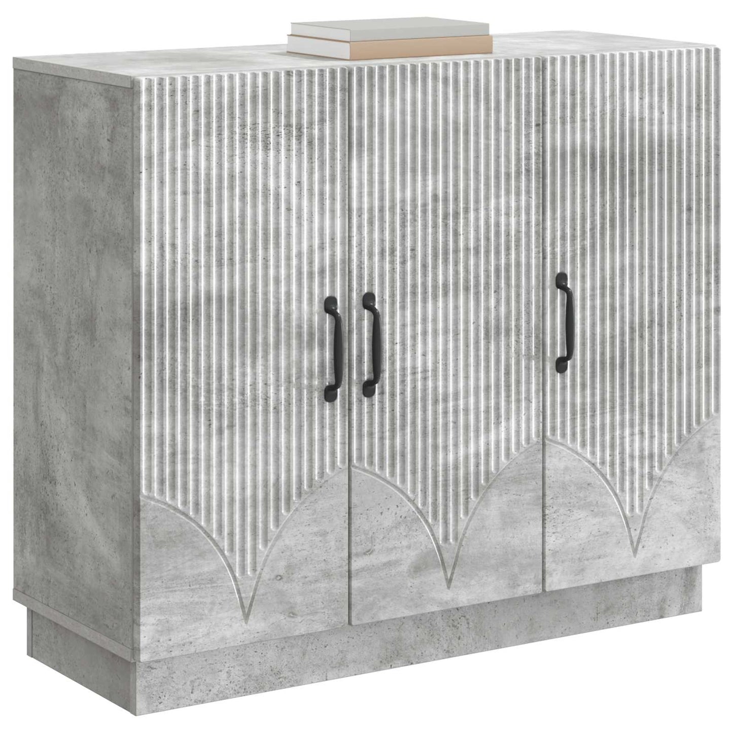 Sideboard Betongrå 89 x 34,5 x 77 cm Konstrueret træ