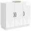 Sideboard Hvid højglans 89 x 34,5 x 77 cm Konstrueret træ