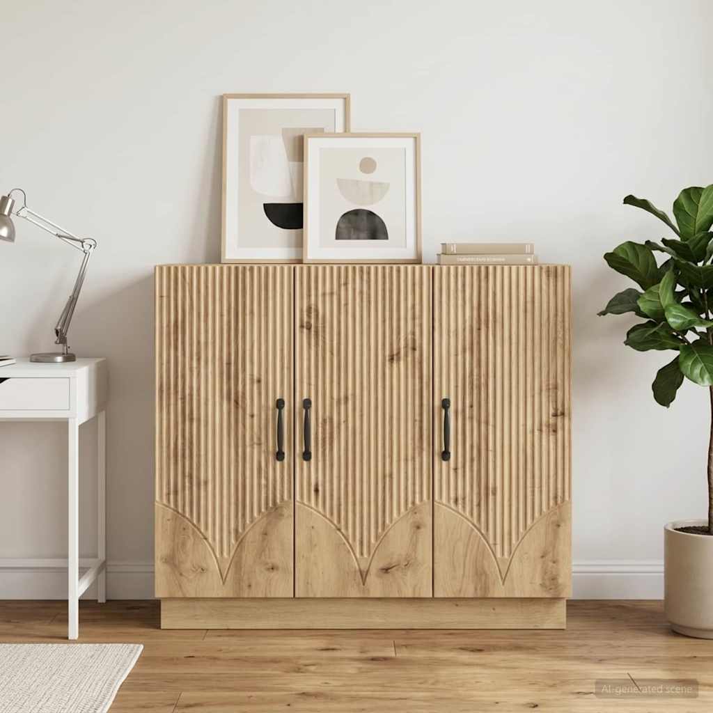 Sideboard Artisan-eg 89 x 34,5 x 77 cm Konstrueret træ