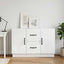 Sideboard Hvid 89 x 34,5 x 57 cm Konstrueret træ