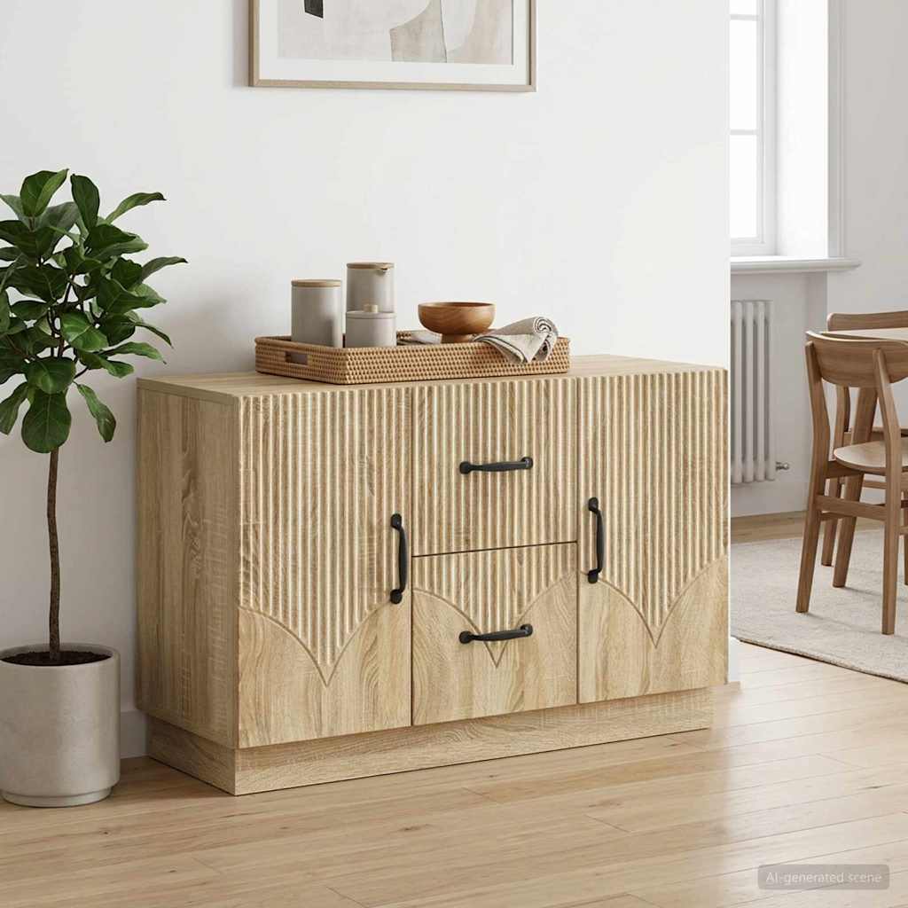Sideboard Sonoma-eg 89 x 34,5 x 57 cm Konstrueret træ