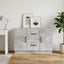 Sideboard med skuffe Betongrå 89 x 34,5 x 57 cm Konstrueret træ