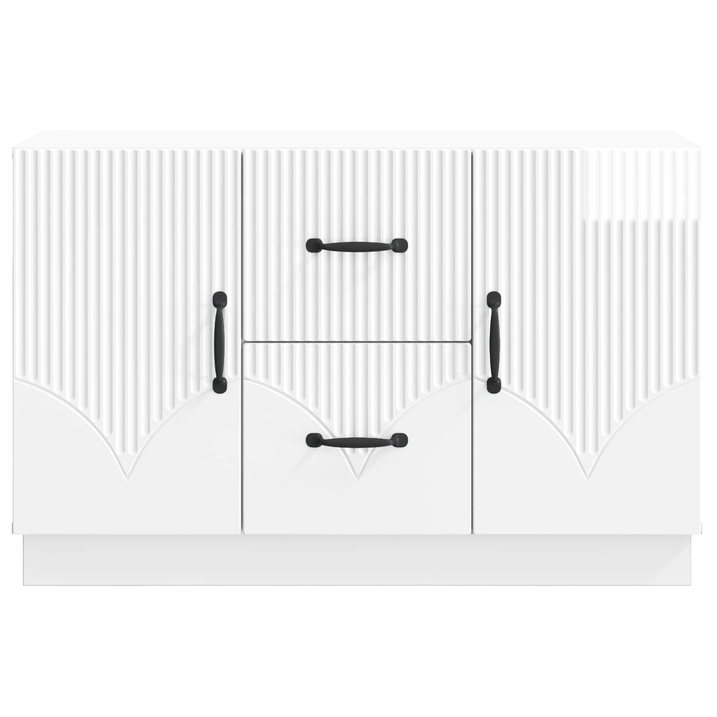 Sideboard Hvid højglans 89 x 34,5 x 57 cm Konstrueret træ