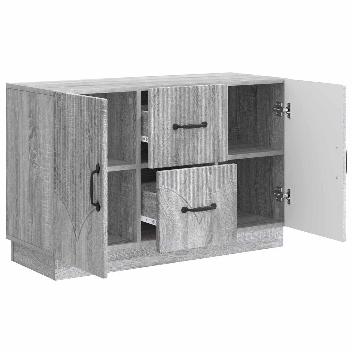 Sideboard Grå sonoma-eg 89 x 34,5 x 57 cm Konstrueret træ