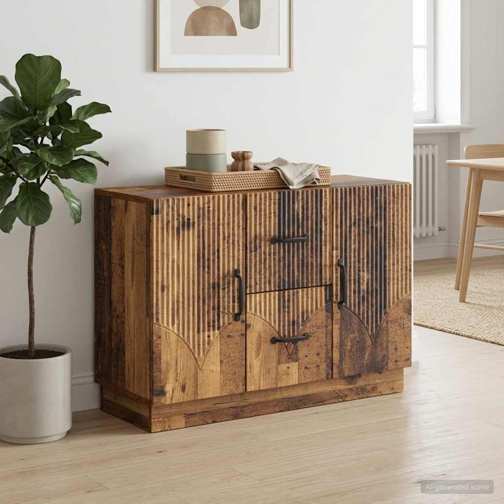 Sideboard Gammelt træ 89 x 34,5 x 57 cm Konstrueret træ