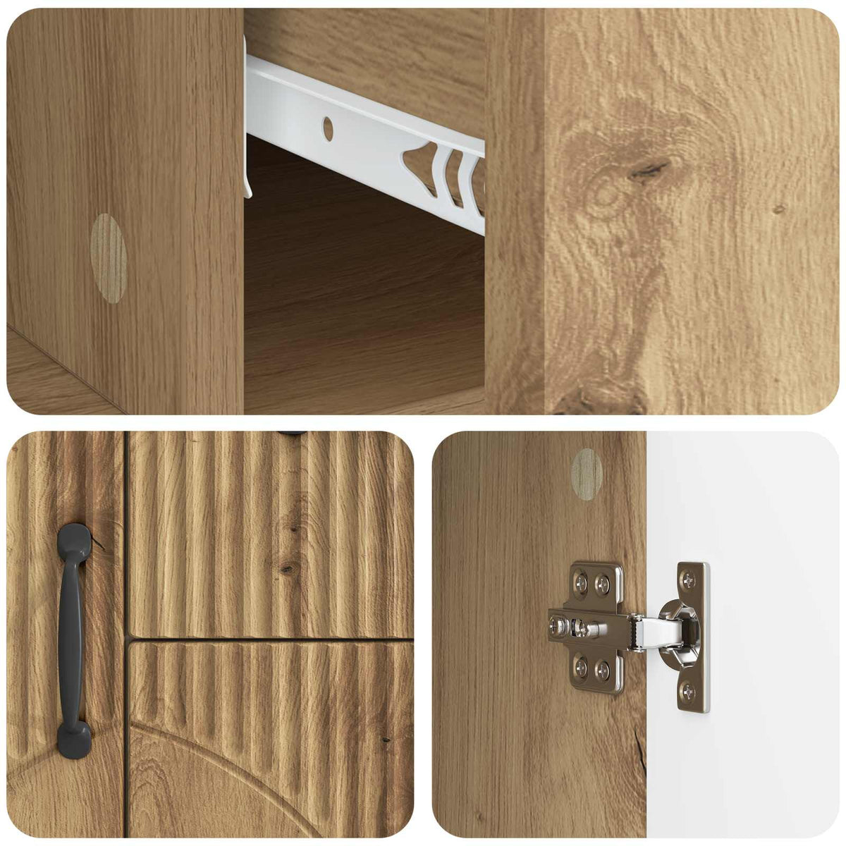 Sideboard Artisan-eg 89 x 34,5 x 57 cm Konstrueret træ