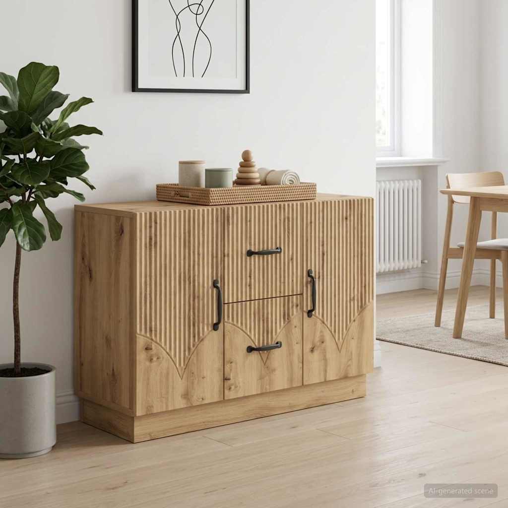 Sideboard Artisan-eg 89 x 34,5 x 57 cm Konstrueret træ