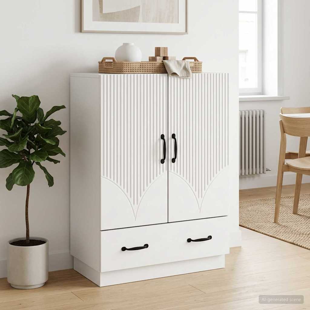 Sideboard Hvid 66 x 34,5 x 92 cm Konstrueret træ