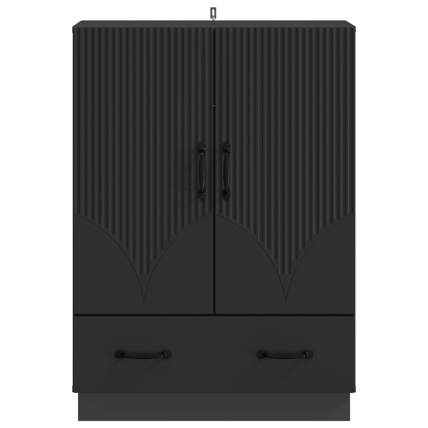 Sideboard med skuffe Sort 66 x 34,5 x 92 cm Konstrueret træ