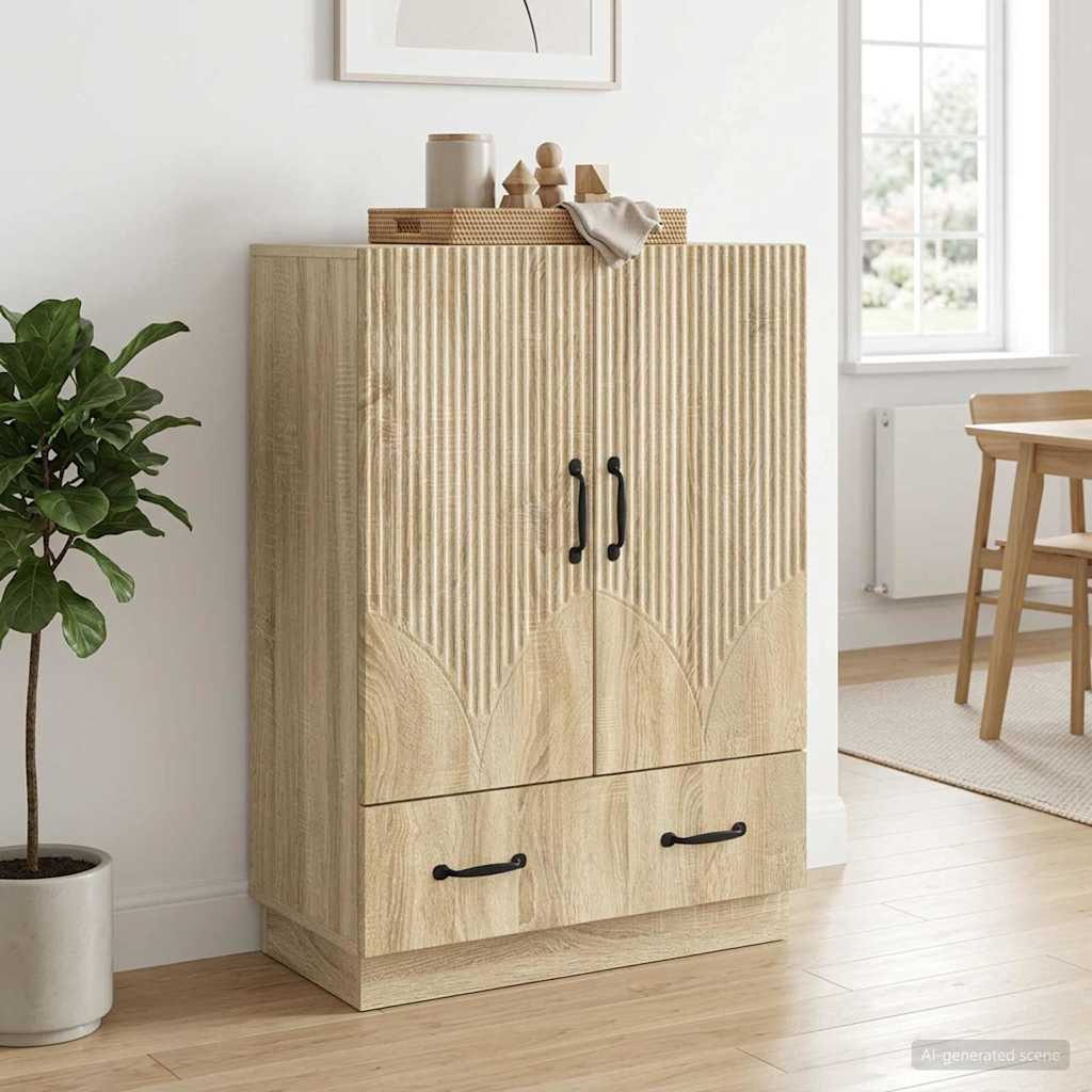 Sideboard Sonoma-eg 66 x 34,5 x 92 cm Konstrueret træ