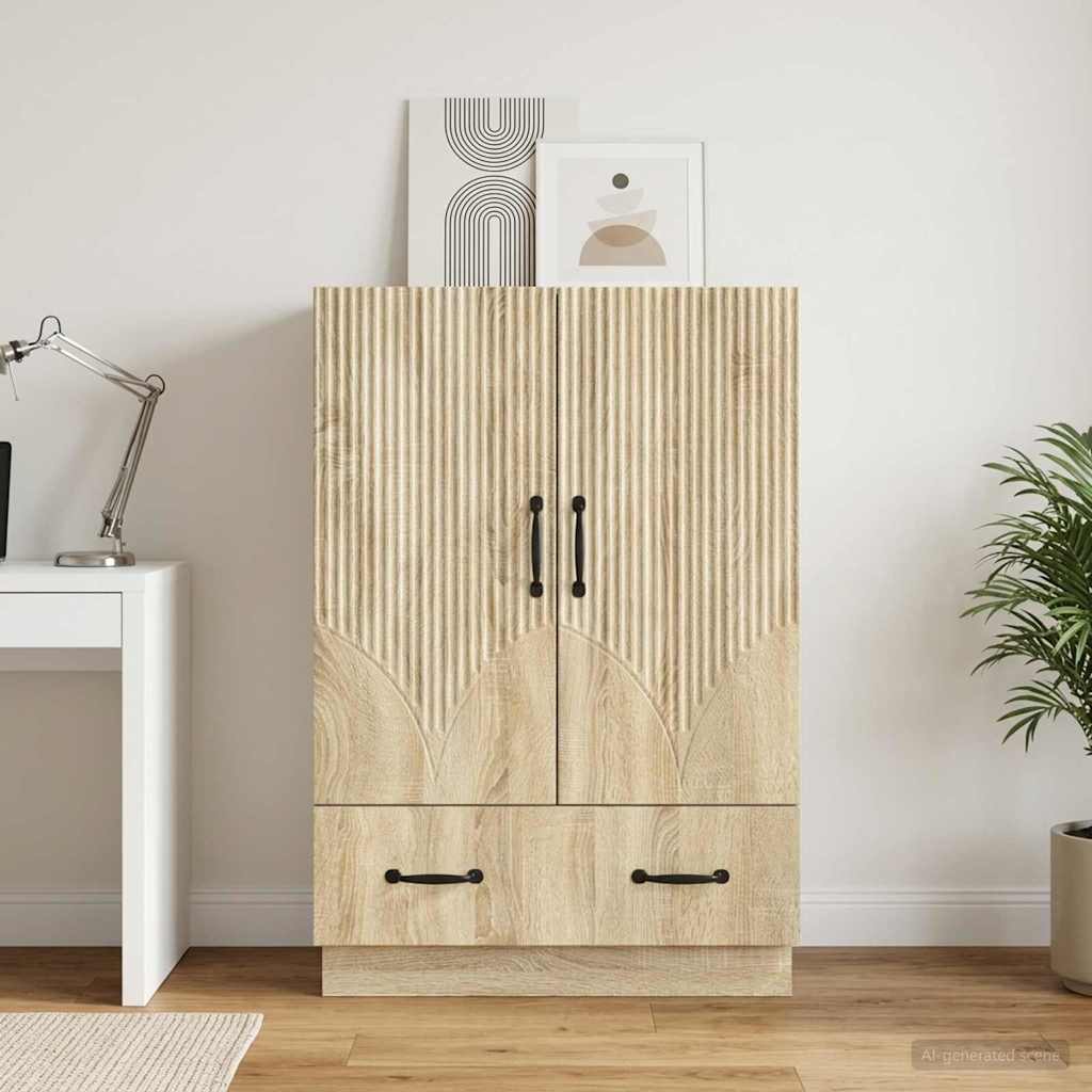 Sideboard Sonoma-eg 66 x 34,5 x 92 cm Konstrueret træ