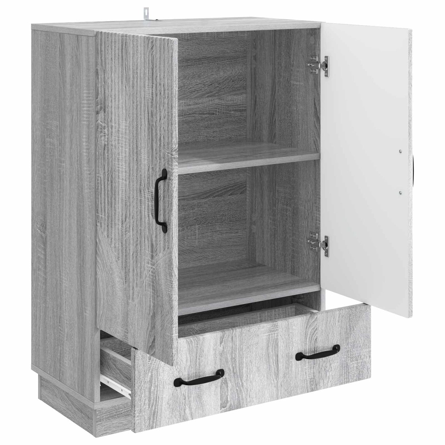 Sideboard Grå sonoma-eg 66 x 34,5 x 92 cm Konstrueret træ