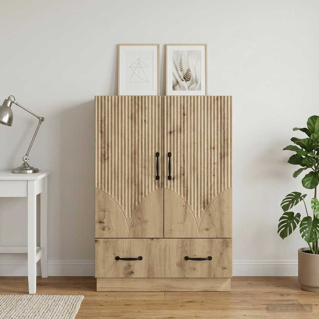 Sideboard Artisan-eg 66 x 34,5 x 92 cm Konstrueret træ