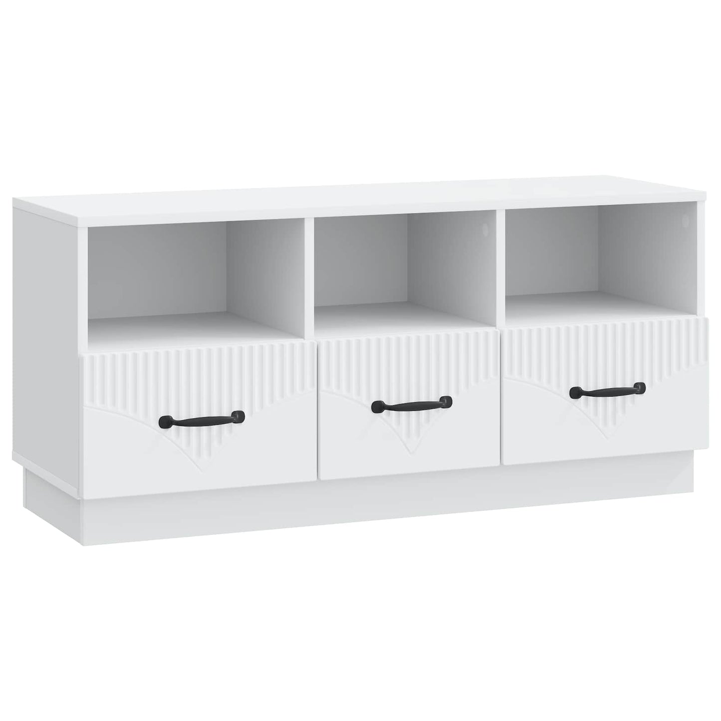 TV-skab med skuffe Hvid 102 x 34,5 x 47 cm Konstrueret træ